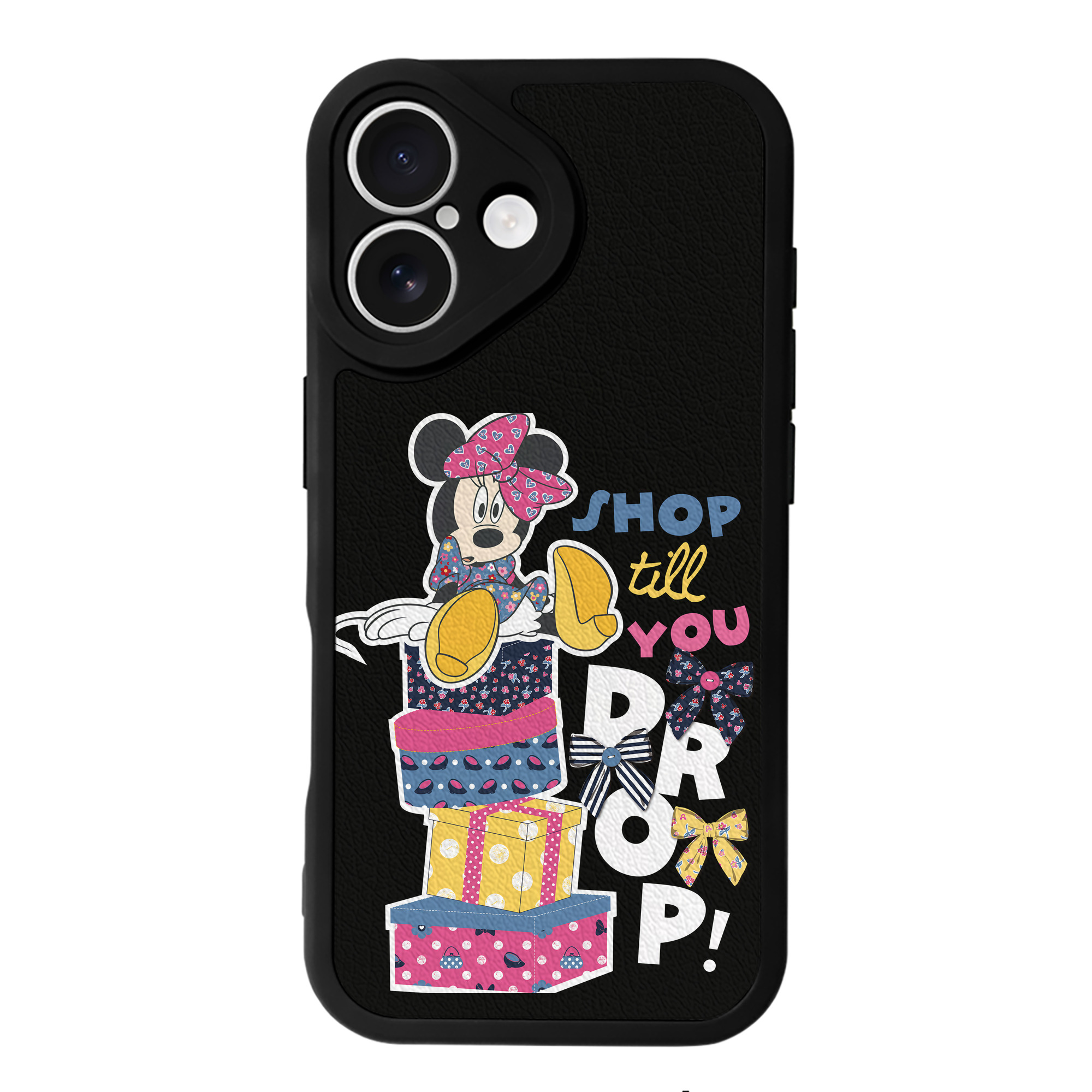 （画像用） ミッキーマウス Mickey Mouse 【iPhone 16シリーズ対応】シリコンスマホケース（レザー調） 材質：シリコン